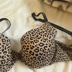 Victoria's Secret Animal Print Bra with Black Accents